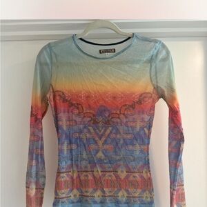 RARE Agolde Mesh Graphic Long Sleeve Tee